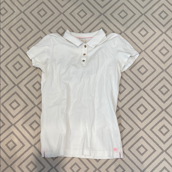 Lilly Pulitzer White Polo Shirt - Picture 1 of 1